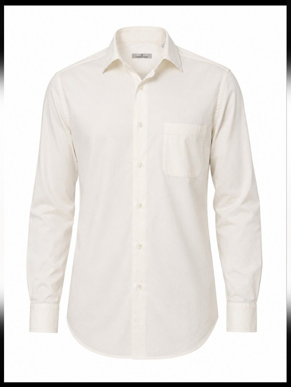Ermenegildo Zegna White Italian Cotton Dress Shirt Mens 16 41 Classic Luxury